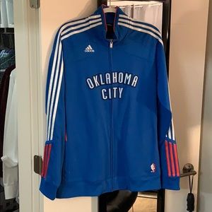 OKC Thunder Zip-Up Basketball Warmup Jacket